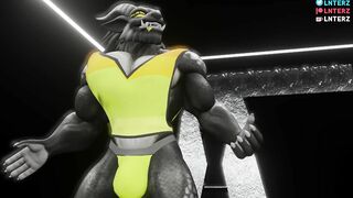 Lab Hyper Muscle Growth Cartoon