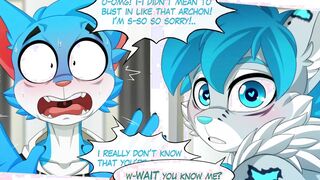 Wooly Comic Dub: Sudden Meet Up (Wooly Cartoon, Furries, Fur covered Orgy, Unshaved, Public Assfuck)