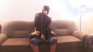 Puppy gets pummeled by insatiable costume play Spiderman