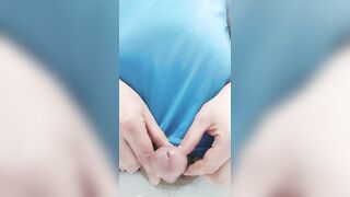 Urinating And Cumming in Sport Gym