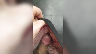 Urinating And Cumming in Sport Gym