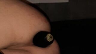 two YAM-SIZED ASS FUCKING EGGPLANTS INJECTION ..Huge ass-fuck opening up!!