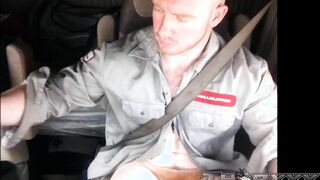 GINGER TRUCKER MASTURBATES WHILE HE DRIVES - THOR JOHNSON