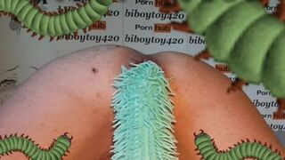 Assfucking centipede crawling in and out,hentai parody.(halloween fun)
