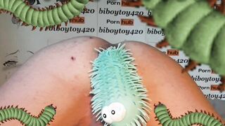Assfucking centipede crawling in and out,hentai parody.(halloween fun)