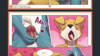 Fur covered Comic Dub: Weekend (Furry Toon, Hairy Femboy, Cartoon, Donk porking)