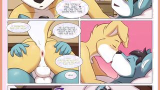 Fur covered Comic Dub: Weekend (Furry Toon, Hairy Femboy, Cartoon, Donk porking)