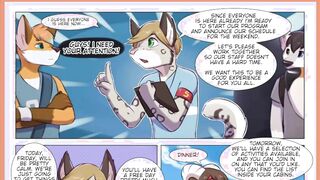 Fur covered Comic Dub: Weekend (Furry Toon, Hairy Femboy, Cartoon, Donk porking)