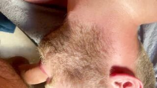 He blows a fountain whilst I use his gullet