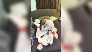 Youngster Tied and Ball-gagged Sans a condom Breeding