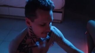 Lil Step-brother Had No Luck In humping. So big Step-brother And Dad Helped Him Out.