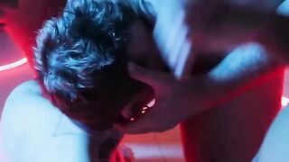 Lil Step-brother Had No Luck In humping. So big Step-brother And Dad Helped Him Out.