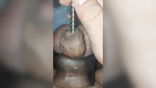 拘束阳具和睾丸插尿道棒