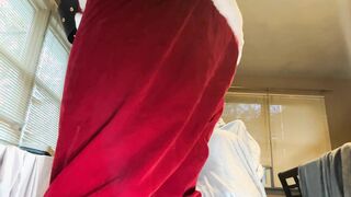 Santa Screwing Intercourse Nymph Behind Sight