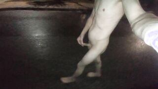Bare walk in public and jizz