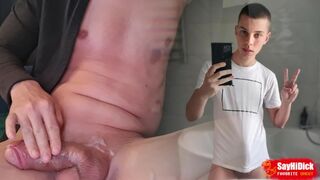 Homemade selfie and saucy creamy jism