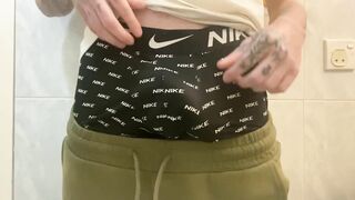 Top domin with ginormous manhood wanks off and finishes off