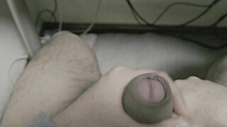 I tried fondling my ball sack of babymakers and tugging my skin with my foreskin cum-pump.