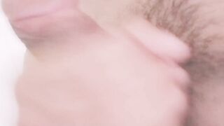 Korean Twink close-up Getting off and pop-shot (asian man sausage)