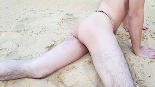 unclothing and having fun in petite sandy dune