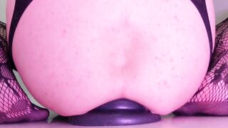 Frolicking with a thick ten cm diameter ass fucking ass-plug in my arse
