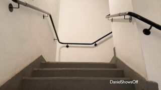 Stairwell Showcasing with Jockstrap