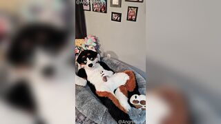 @AngryBarks from the Pioneer's office instructs your how to milk your puppy bf ‍