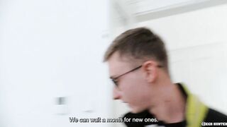 BIGSTR - Delivery Man Gets An Suggest He Can't Deny And Gets His Culo Pummeled With A XXL Fake penis
