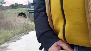 Someone can witness me! Jizm and urinate outdoors