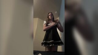 Trailer/censored:POINT OF VIEW your femboy maid makes you a movie of him unclothing/deepthroating his fucktoy despairingly
