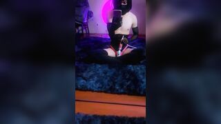 Whorish femboy is penalized by dressed in a v-card cell and is not permitted to jizm
