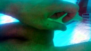 Justa9er Toying Around In Tanning Sofa with My Ample Milky Man meat