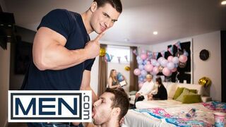 GUYS - Benjamin Blue Gets Splattered With A Faux-cock And Concludes Up Railing Malik Delgaty’s XXL Jizz-shotgun