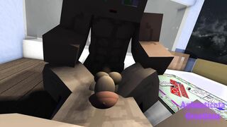 Late game night with the studs - Minecraft Faggot Fuckfest Toon