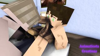 Late game night with the studs - Minecraft Faggot Fuckfest Toon