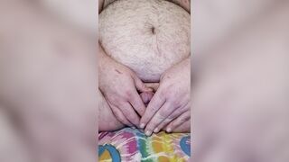 Vibing scrotum. Ample jizz flow.