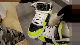 four Jizz shots on Lime Green Osiris Bronx