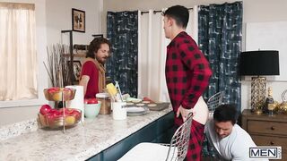 FELLOWS - Reese Rideout Creeps Behind Clark Reid For A Mischievous Smash While His BOYFRIEND Is In The Kitchen