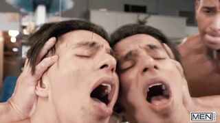 FOLKS - Angel Santana Gets More Than A Fade When Barber Kenzo Alvarez Boinks Him On The Stool