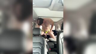 Mischievous driver cannot get enough of his passenger’s sausage