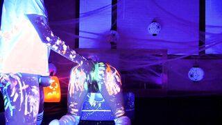 Femboys Muddy Halloween Flip Fuck with Glow Paint