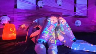 Femboys Muddy Halloween Flip Fuck with Glow Paint