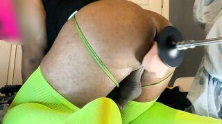 Fuckfest Machine Pounds Huge Dark-hued Booty