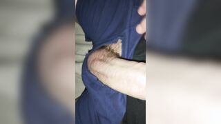 A femboy wanking and wailing while nutting on his micro-mini-skirt and top of femboy