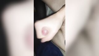 A femboy wanking and wailing while nutting on his micro-mini-skirt and top of femboy