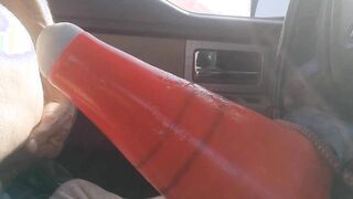 Individual Movie Of Straight Male Outdoors Opening up Ass On Ample Cone In Camper At Beach