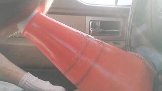 Individual Movie Of Straight Male Outdoors Opening up Ass On Ample Cone In Camper At Beach