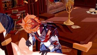 Genshin Influence Yaoi - Zhongli x Tartaglia Hardsex