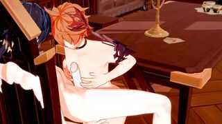 Genshin Influence Yaoi - Zhongli x Tartaglia Hardsex