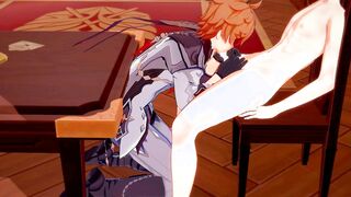 Genshin Influence Yaoi - Zhongli x Tartaglia Hardsex